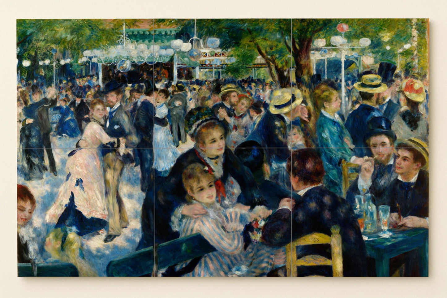 Tanz in Le Moulin von die Galette — Volkskunst & Ornament, Wandkunst aus Keramikfliesen