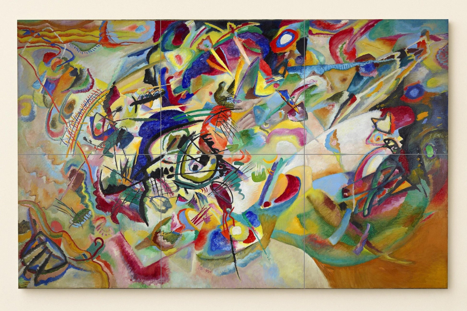 Composición VII Mural de Azulejos Cerámicos — Décor d'Art Populaire, Art Mural en Céramique