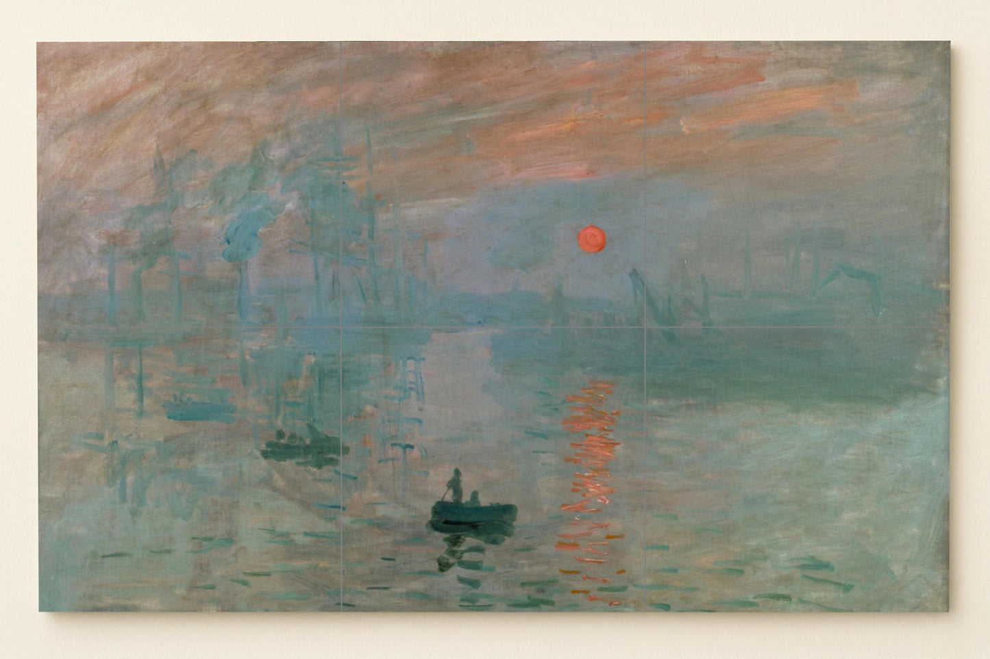 "Impresión von Monet — Volkskunst-Dekor, Wandkunst aus Keramikfliesen