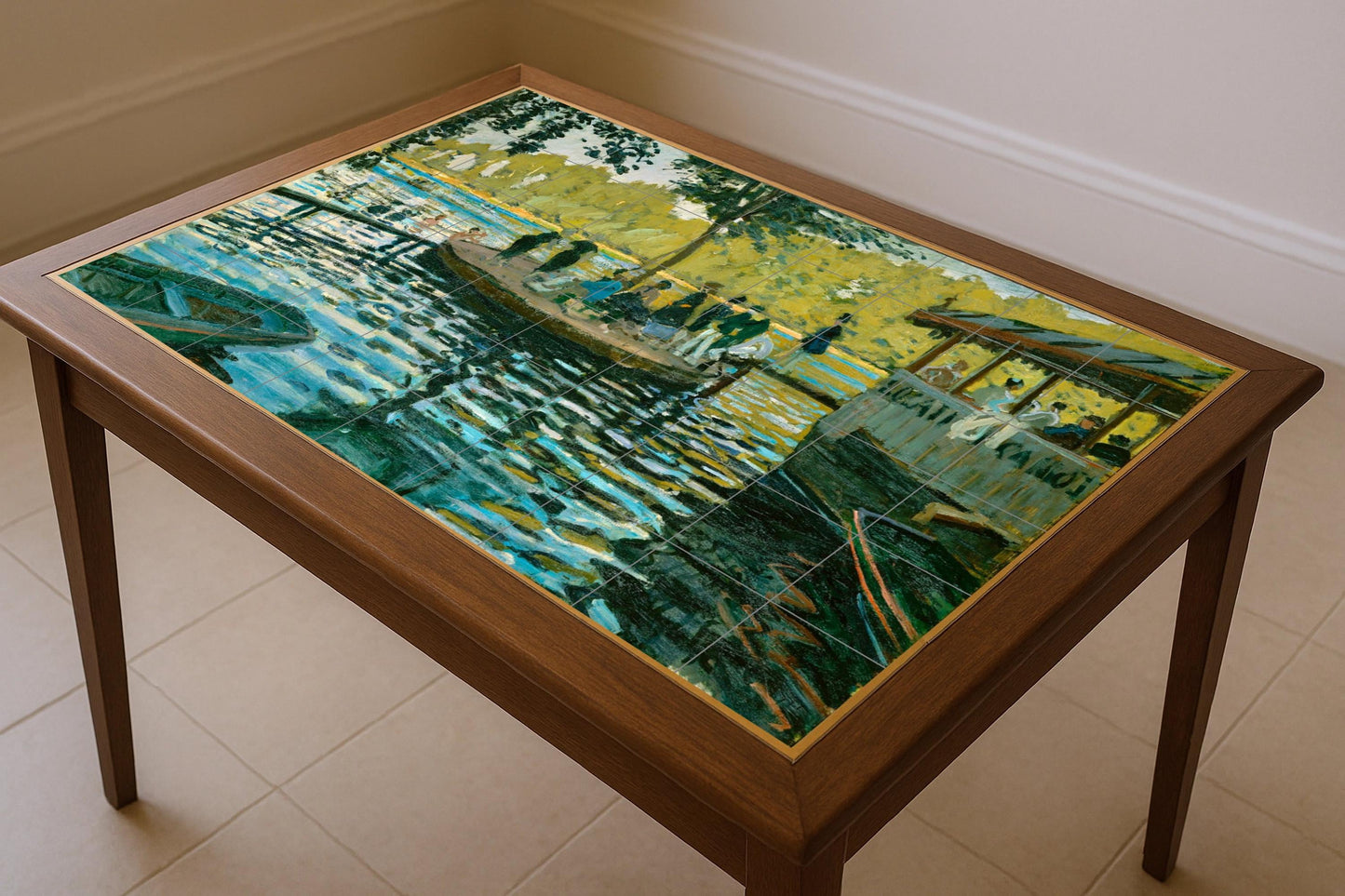 Ceramic Tile Mural: Grenouillère Monet — Folk & Ornamental Art