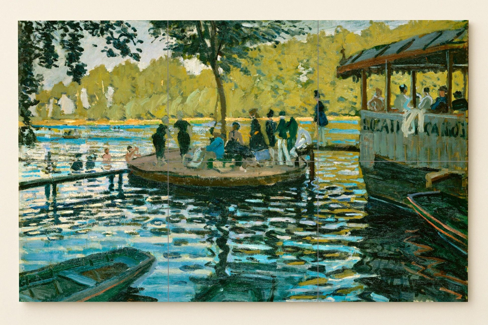 Ceramic Tile Mural: Grenouillère Monet — Folk & Ornamental Art