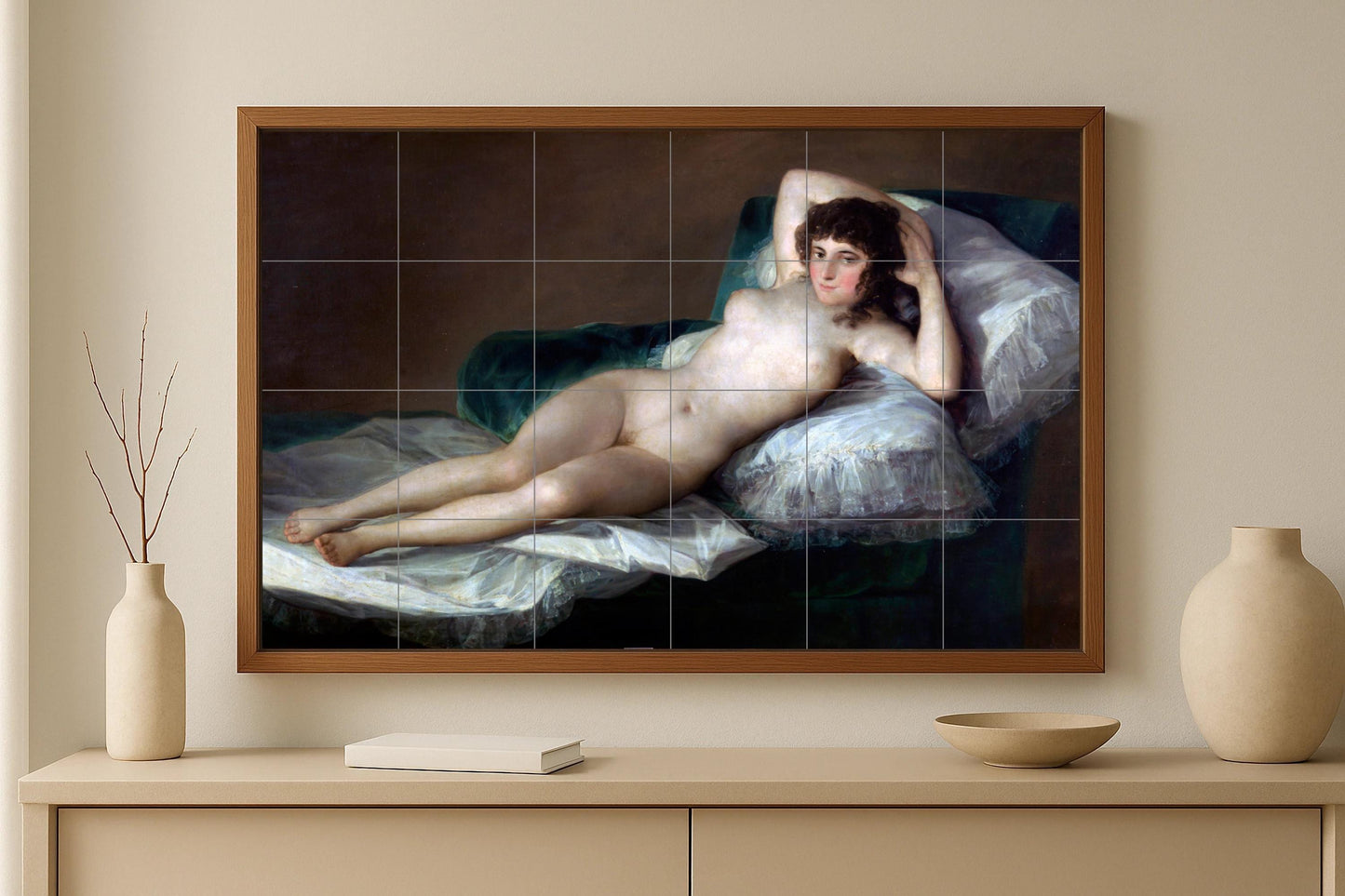 Maja Desnuda de Goya · Fresque Céramique — Décor d'Art Populaire