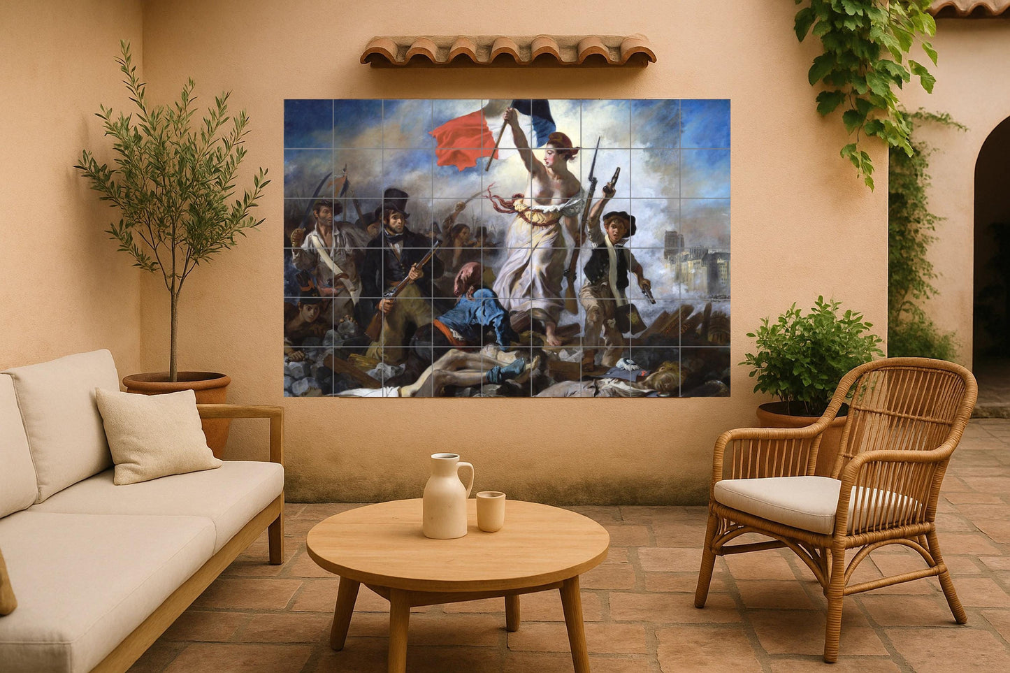 Fliesenbild "die Libertad guiando am Dorf — Dekoratives Muster-Wandbild