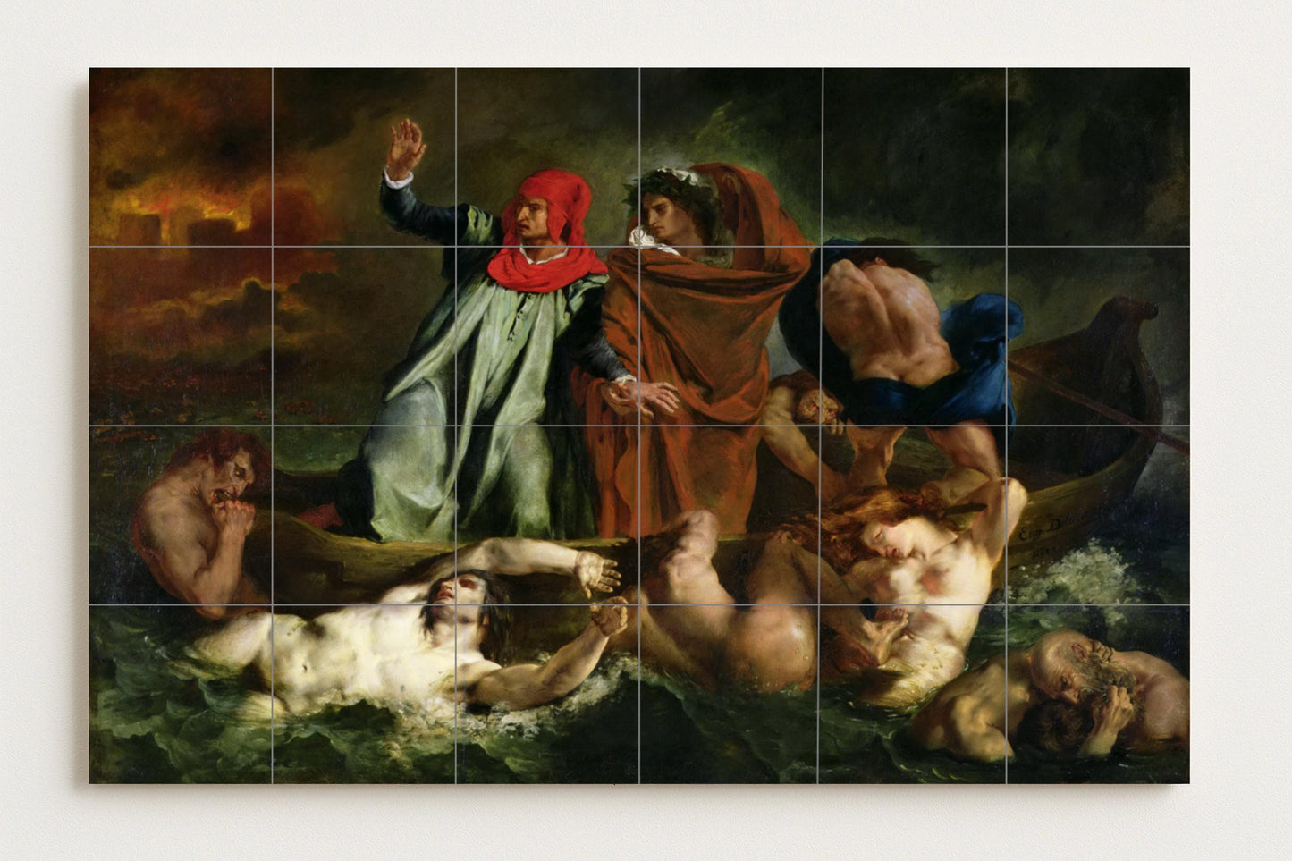 "Barca di Dante · Murale Ceramico — Decoro d'Arte Popolare
