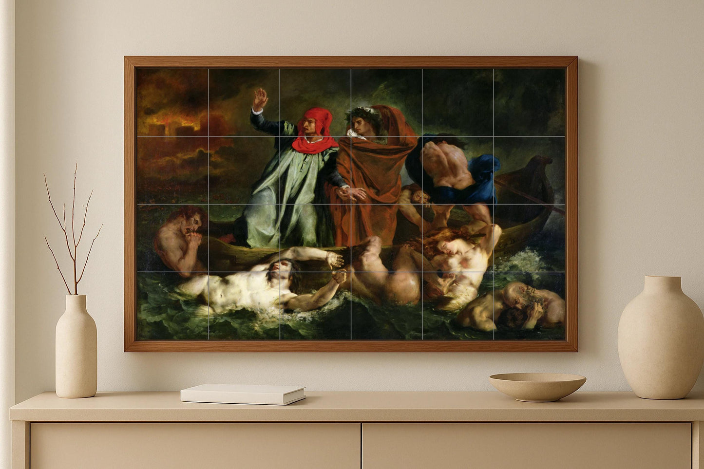 "Barca di Dante · Murale Ceramico — Decoro d'Arte Popolare