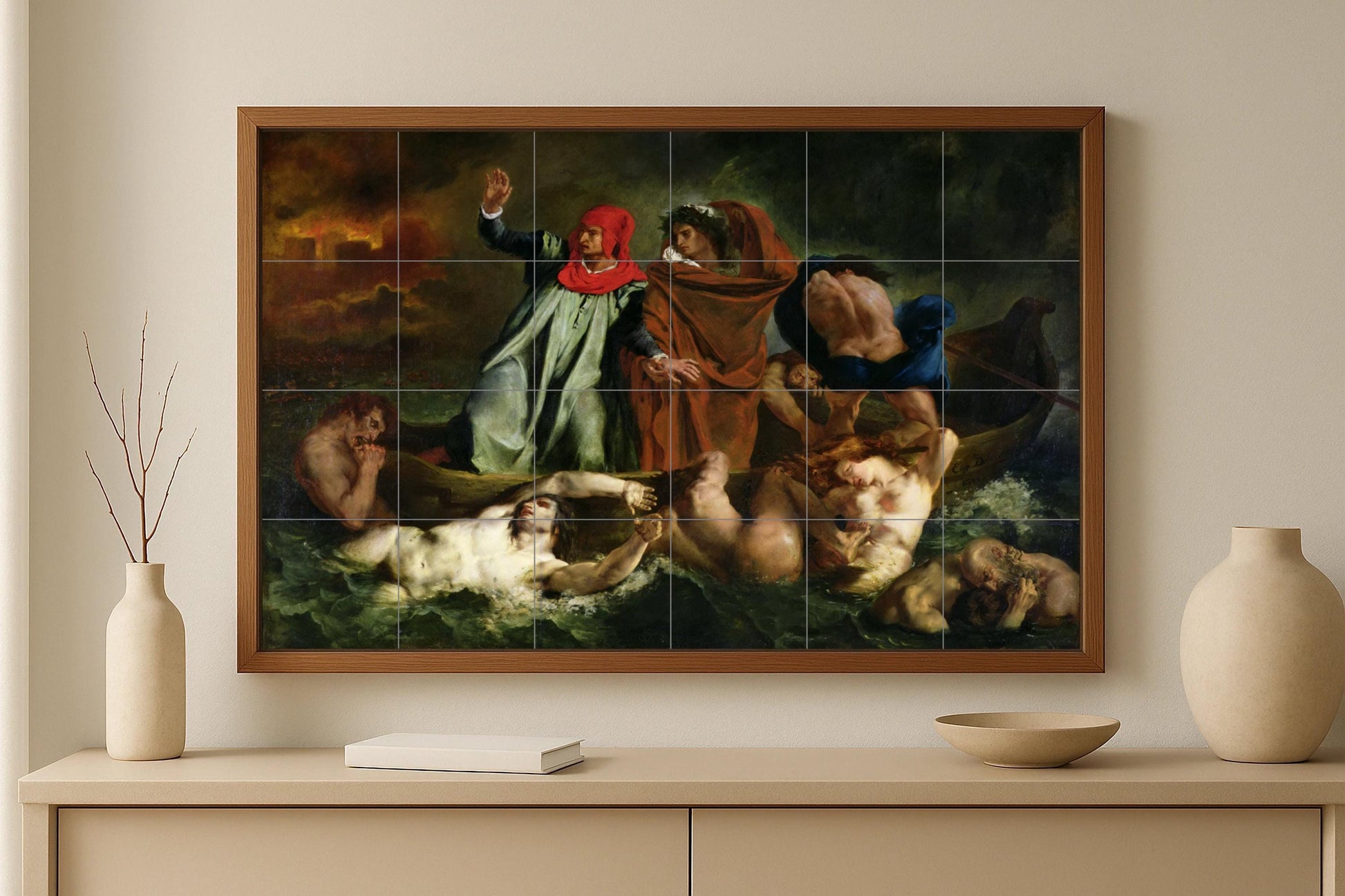 "Barca di Dante · Murale Ceramico — Decoro d'Arte Popolare