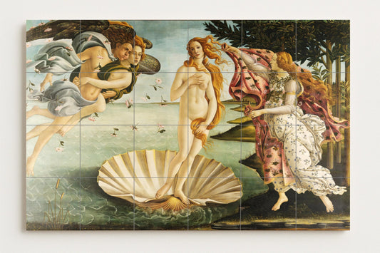 Mural de azulejos de cerámica "El nacimiento de Venus"
