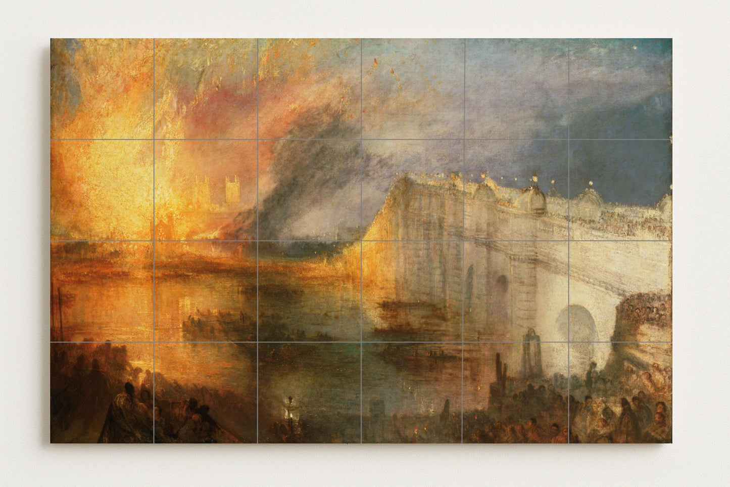 Murale in Piastrelle Que representa el incendio — Arte Popolare e Ornamentale