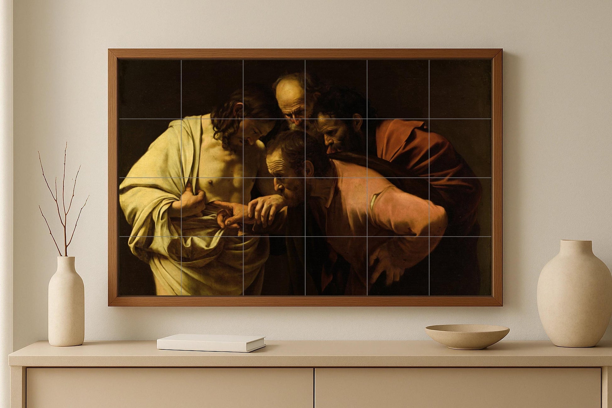 Cerámica "la incredulidad de Saint Tomás — Art Populaire et Ornemental, Art Mural en Céramique