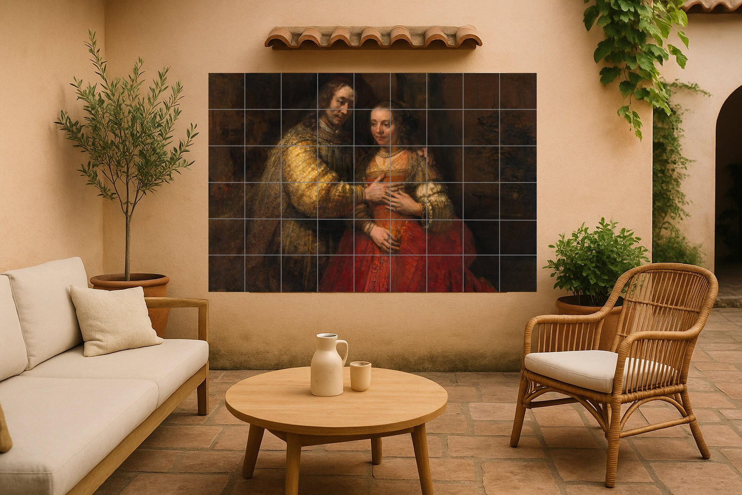Mural de cerámica "La novia judía"