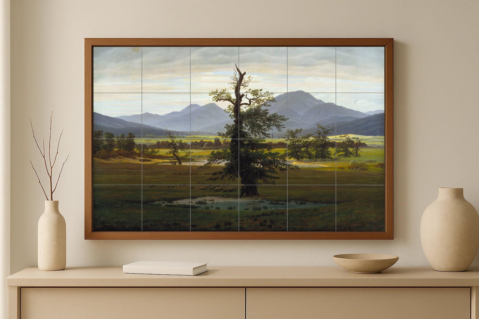 Arbre Solitario — Fresque Murale en Carreaux de Céramique · Art Populaire et Ornemental