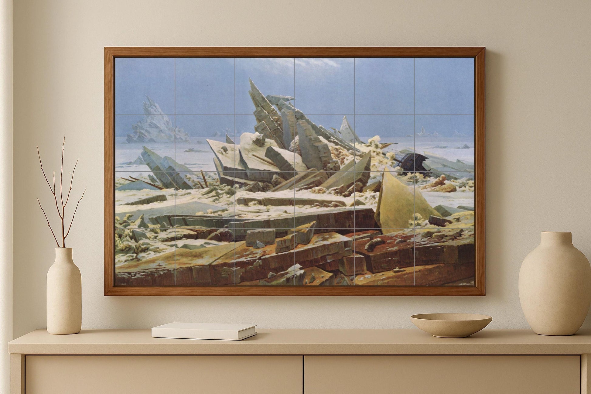 Fliesenbild "Meer von Hielo — Dekoratives Muster-Wandbild