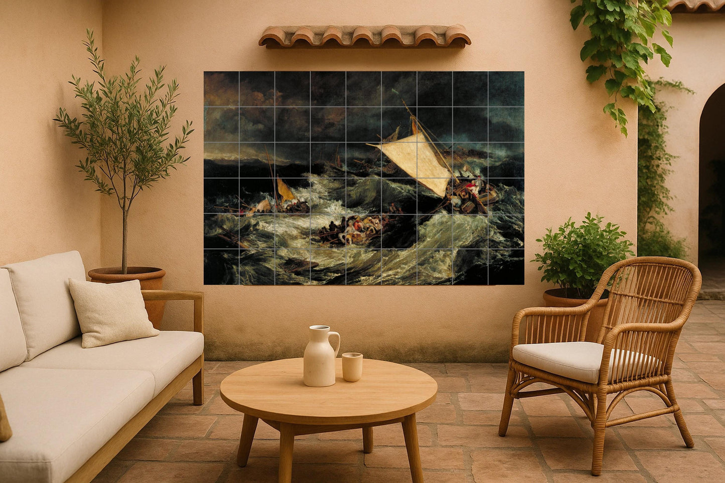 Mural de cerámica La balsa de la Medusa
