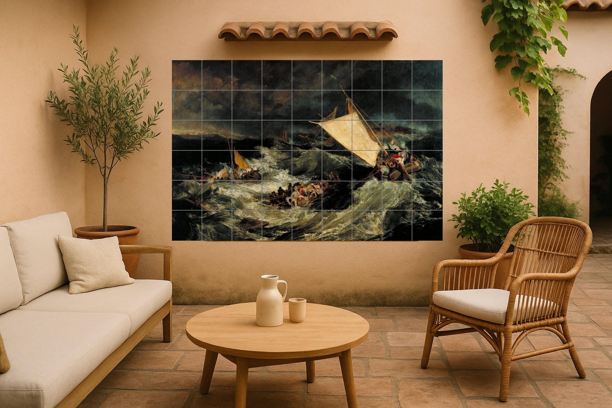 Mural de cerámica La balsa de la Medusa