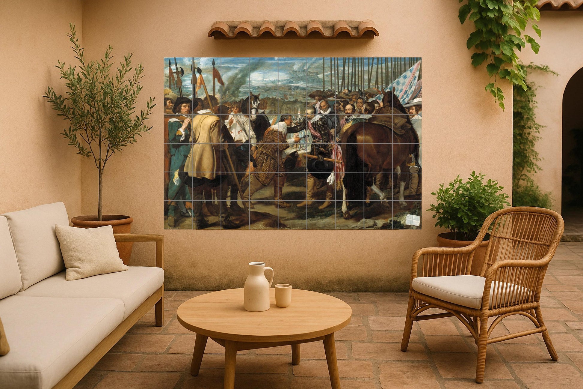 Mural de cerámica La rendición de Breda
