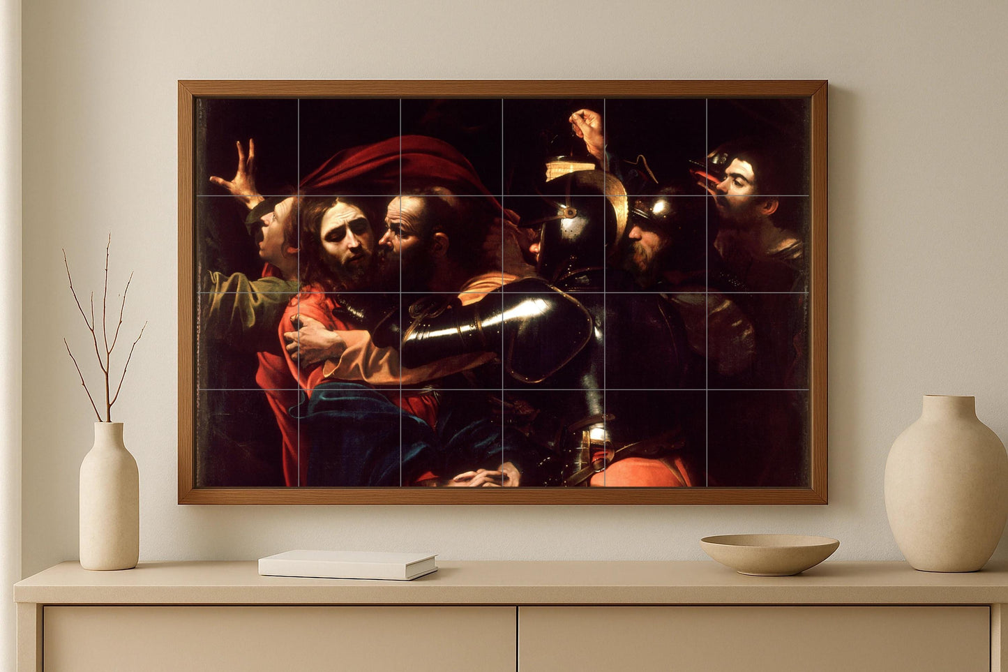 Cerámica "der Capturado von Christus · Keramik-Wandbild — Ornamentales Wandpaneel