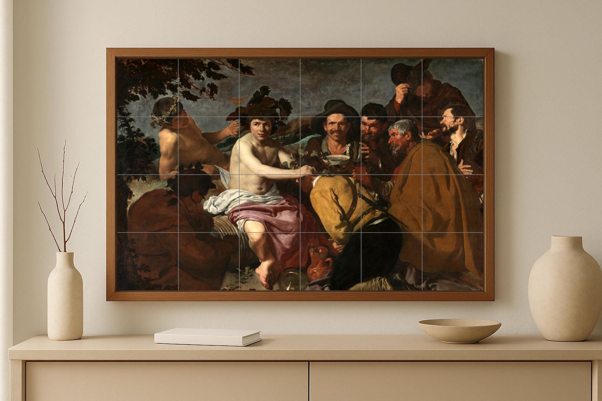 Cerámica le triunfo de Baco — Fresque à Motifs Décoratifs, Art Mural en Céramique