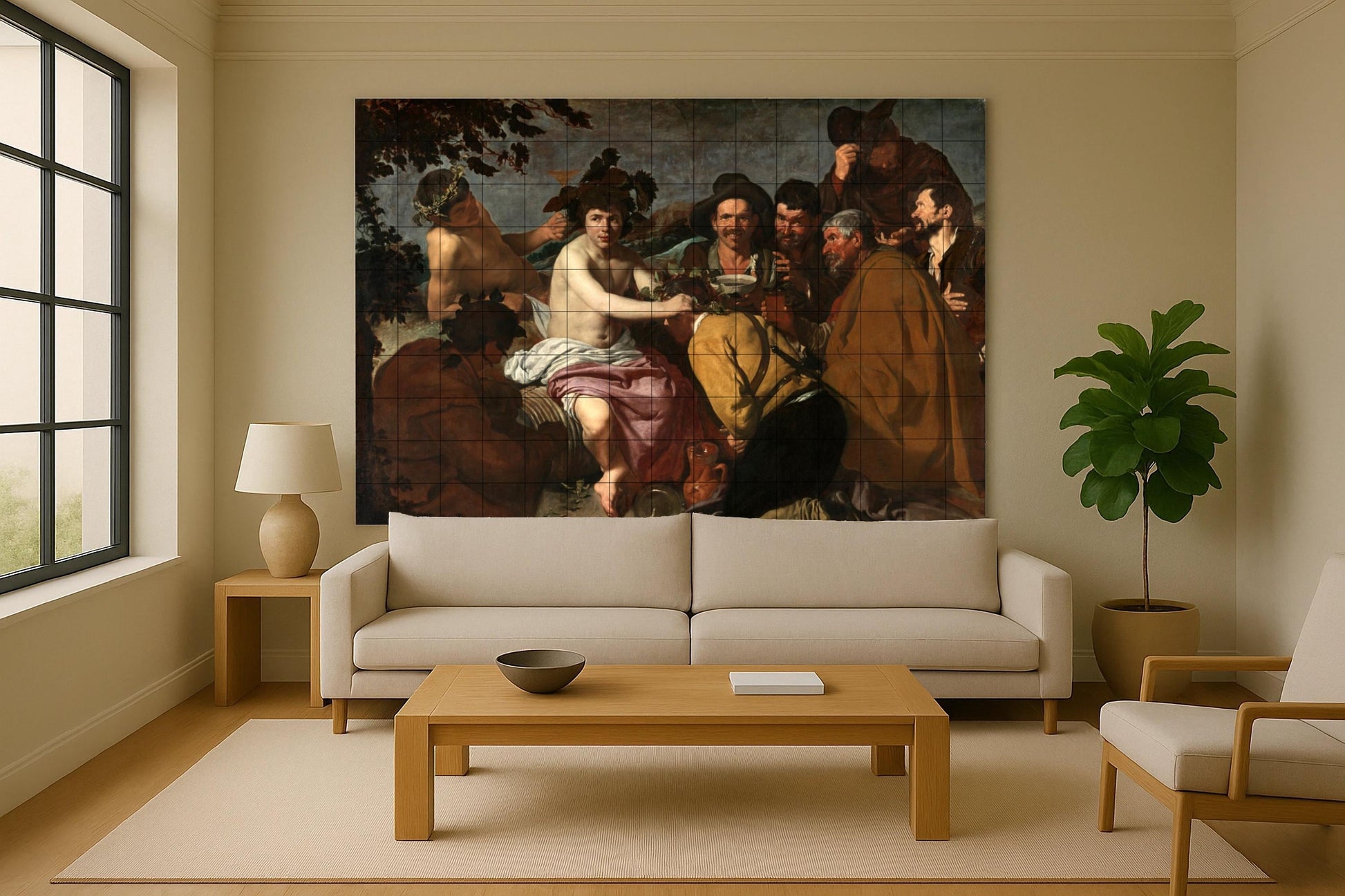 Cerámica le triunfo de Baco — Fresque à Motifs Décoratifs, Art Mural en Céramique