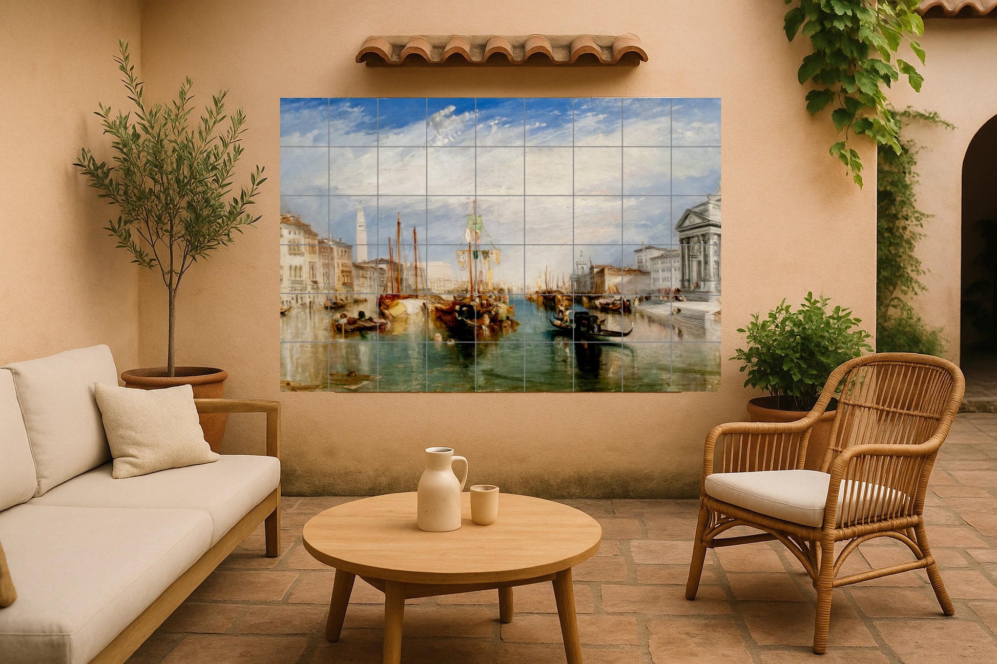 Venecia desde Madonna della Salute — Décor d'Art Populaire, Art Mural en Céramique
