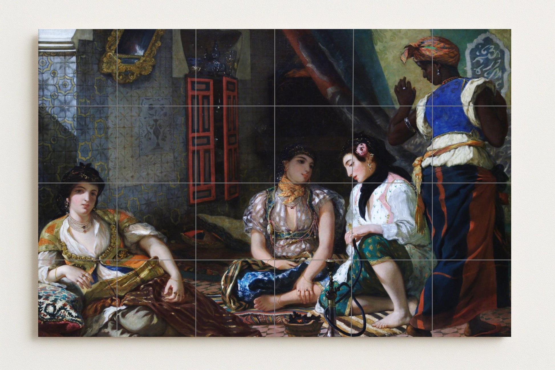Fresque en Carrelage "Mujeres de Argel — Panneau Mural Ornemental