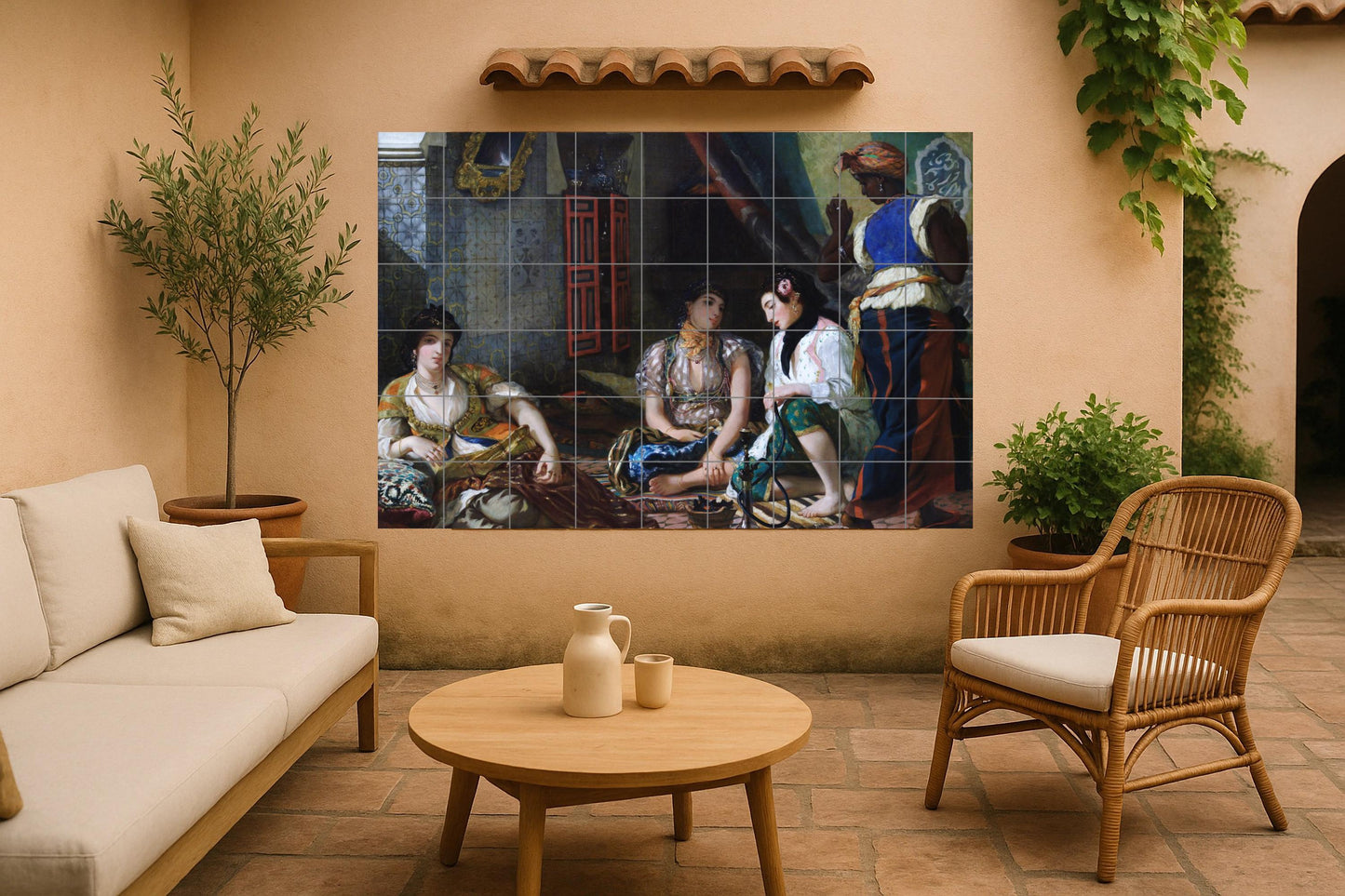 Fresque en Carrelage "Mujeres de Argel — Panneau Mural Ornemental