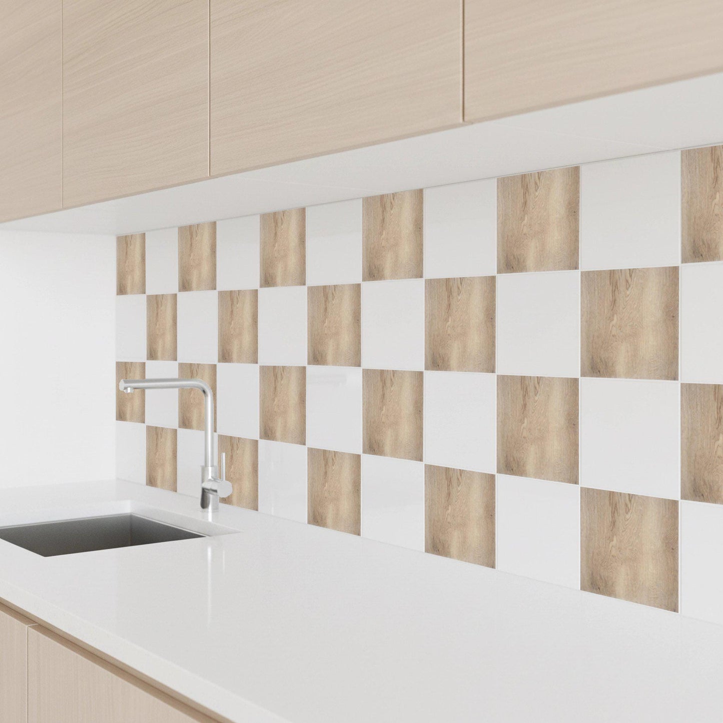Natural roble efecto · Ceramic Wall Tile — Classic Decorative Pattern