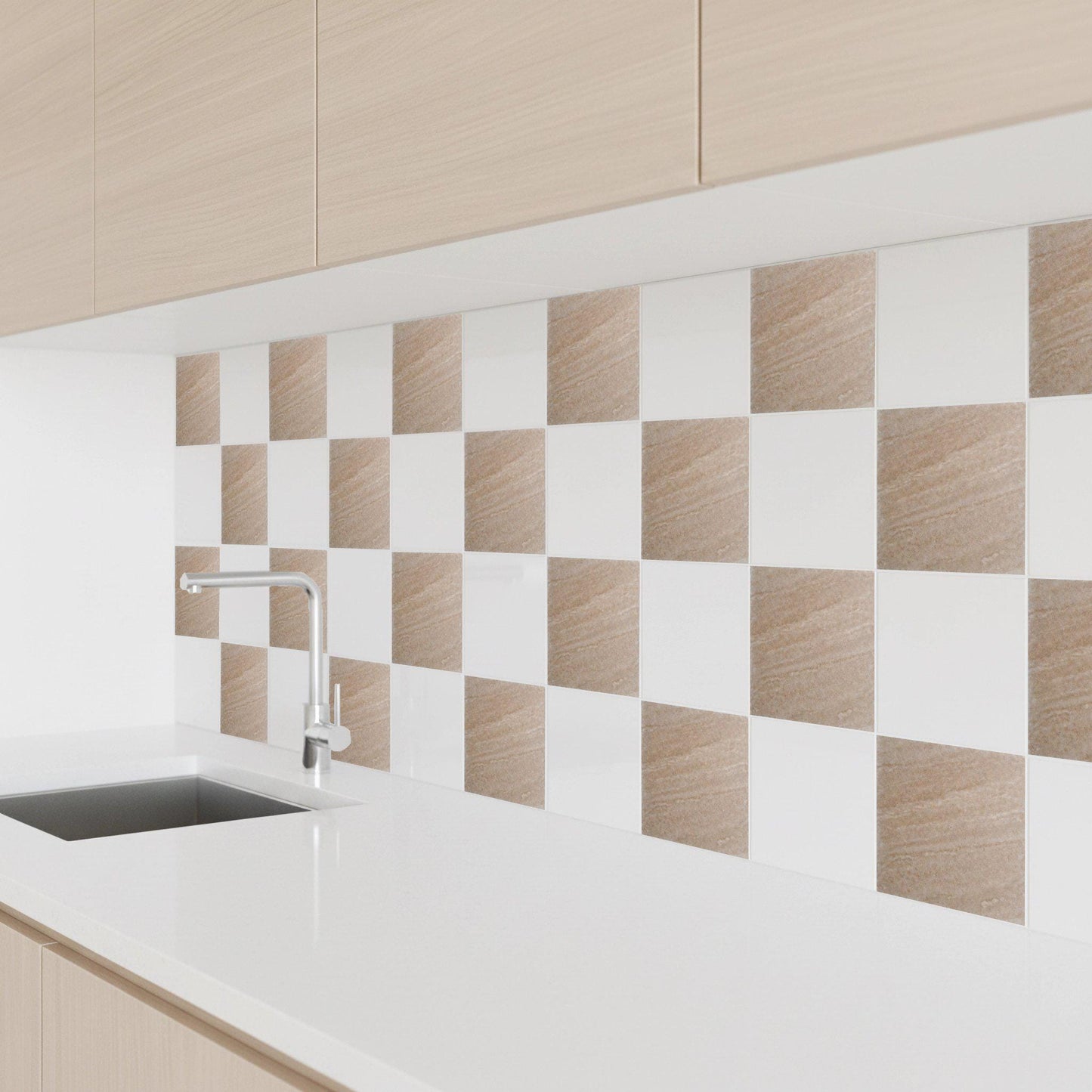 Travertin Optik · Keramik-Wandfliese — Zeitloses Dekor-Design