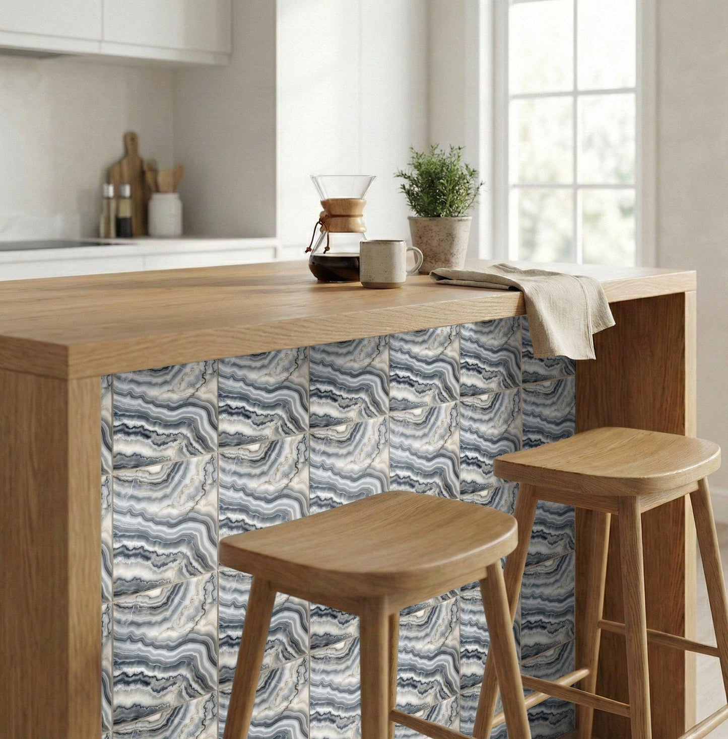 Azulejo Grey Agate efecto
