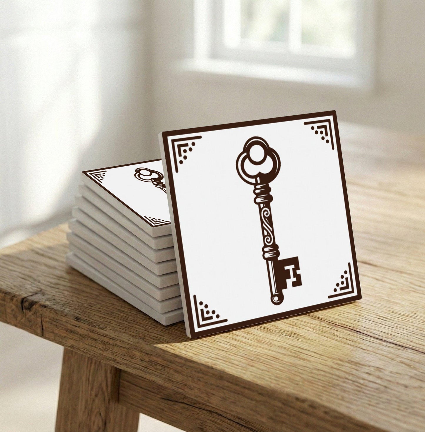 Ceramic Tile Skeleton Key Vintage — Timeless Decorative Design