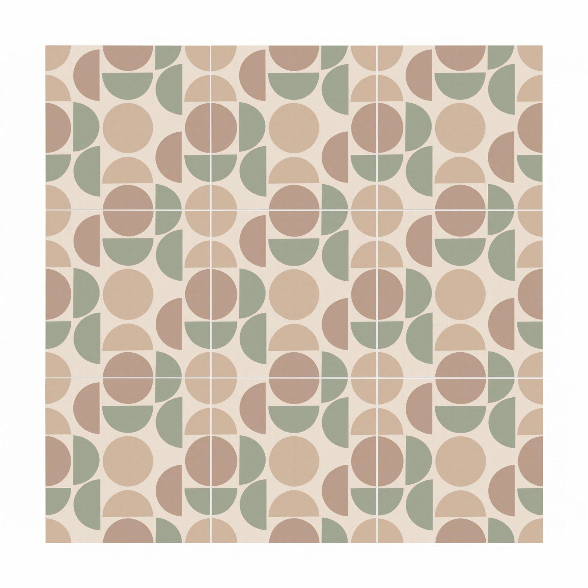 Retro 70s geométrico — Contemporary Geometric Décor Ceramic Tile