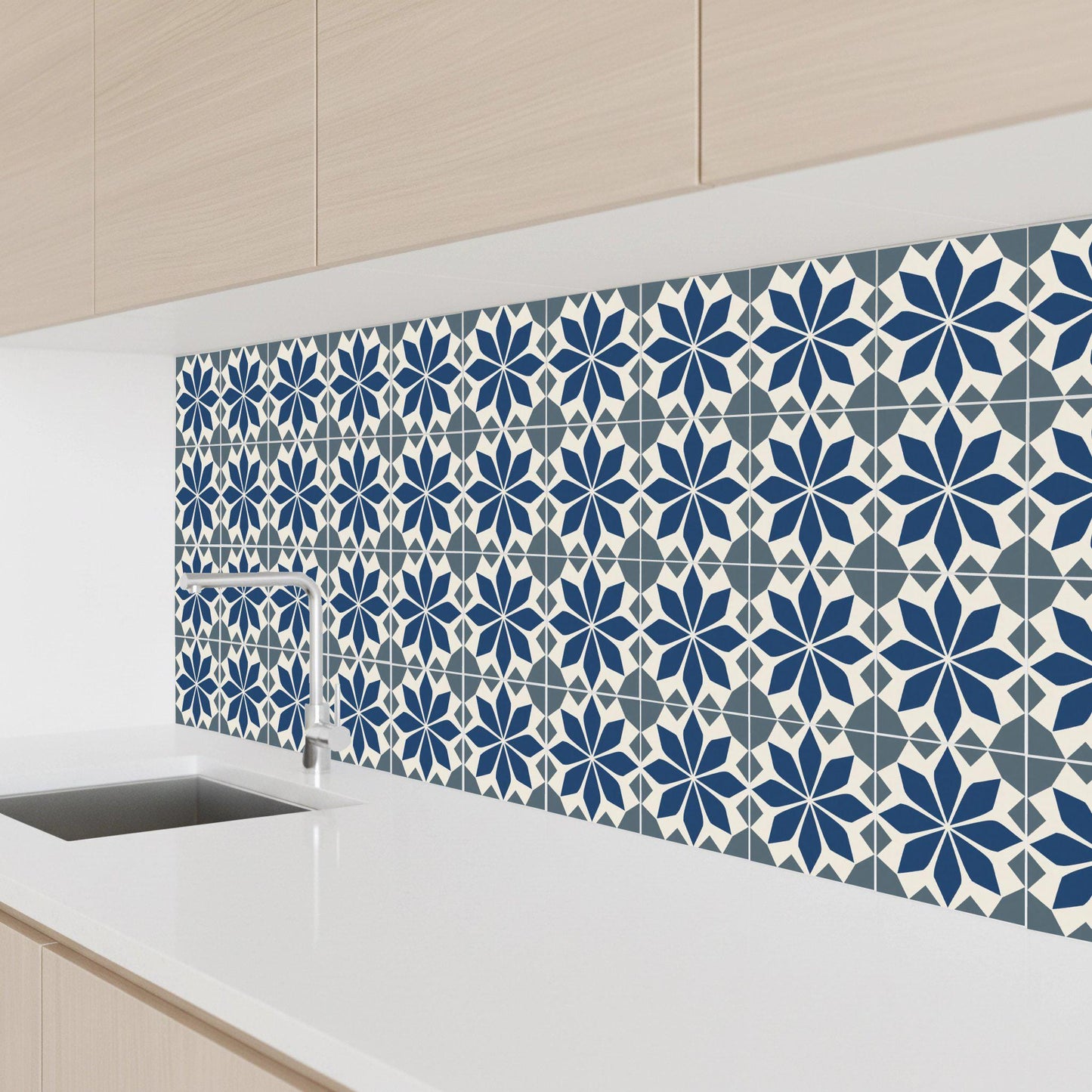 Lille Floreale Geometrico — Piastrella in Ceramica, Motivo Geometrico