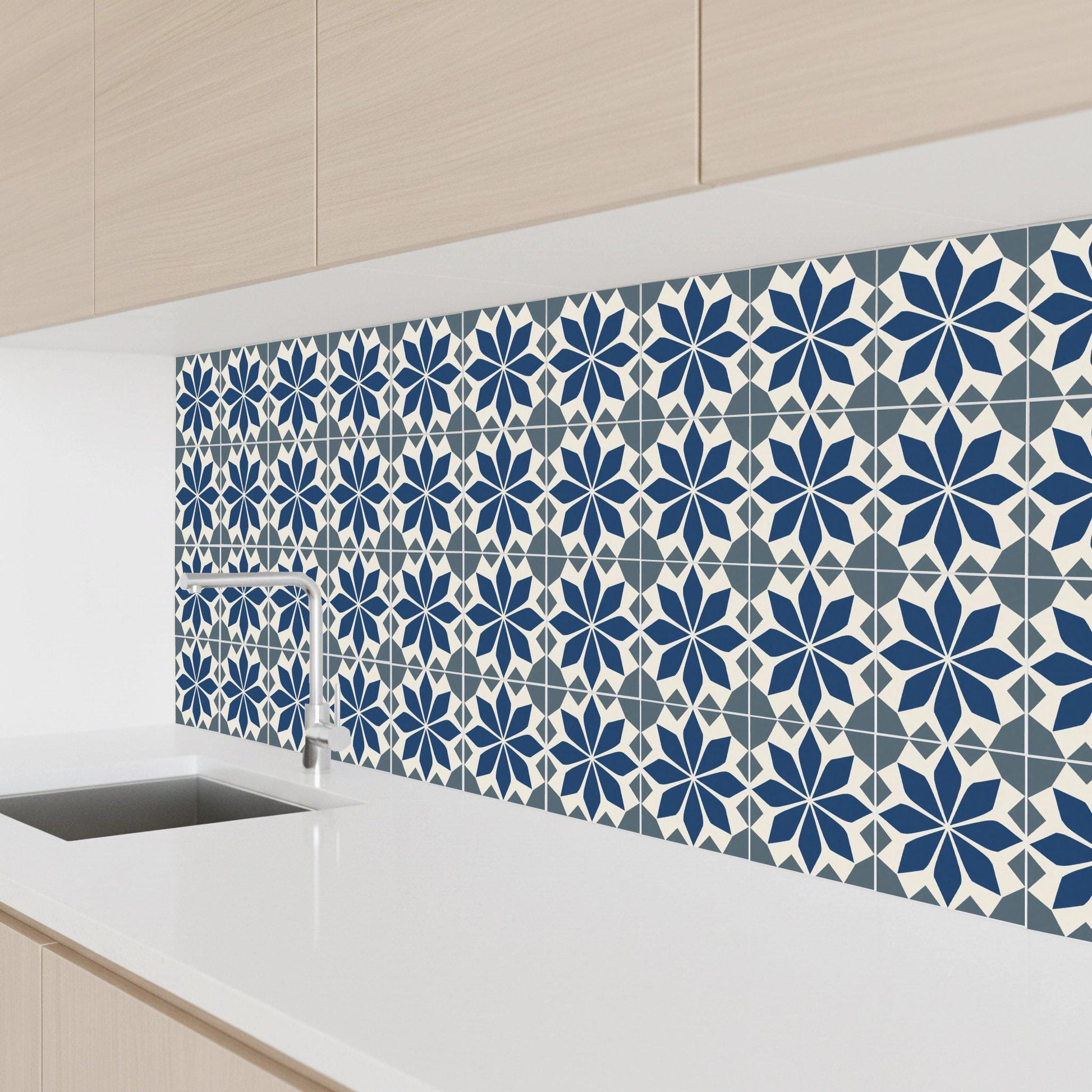 Lille Floreale Geometrico — Piastrella in Ceramica, Motivo Geometrico