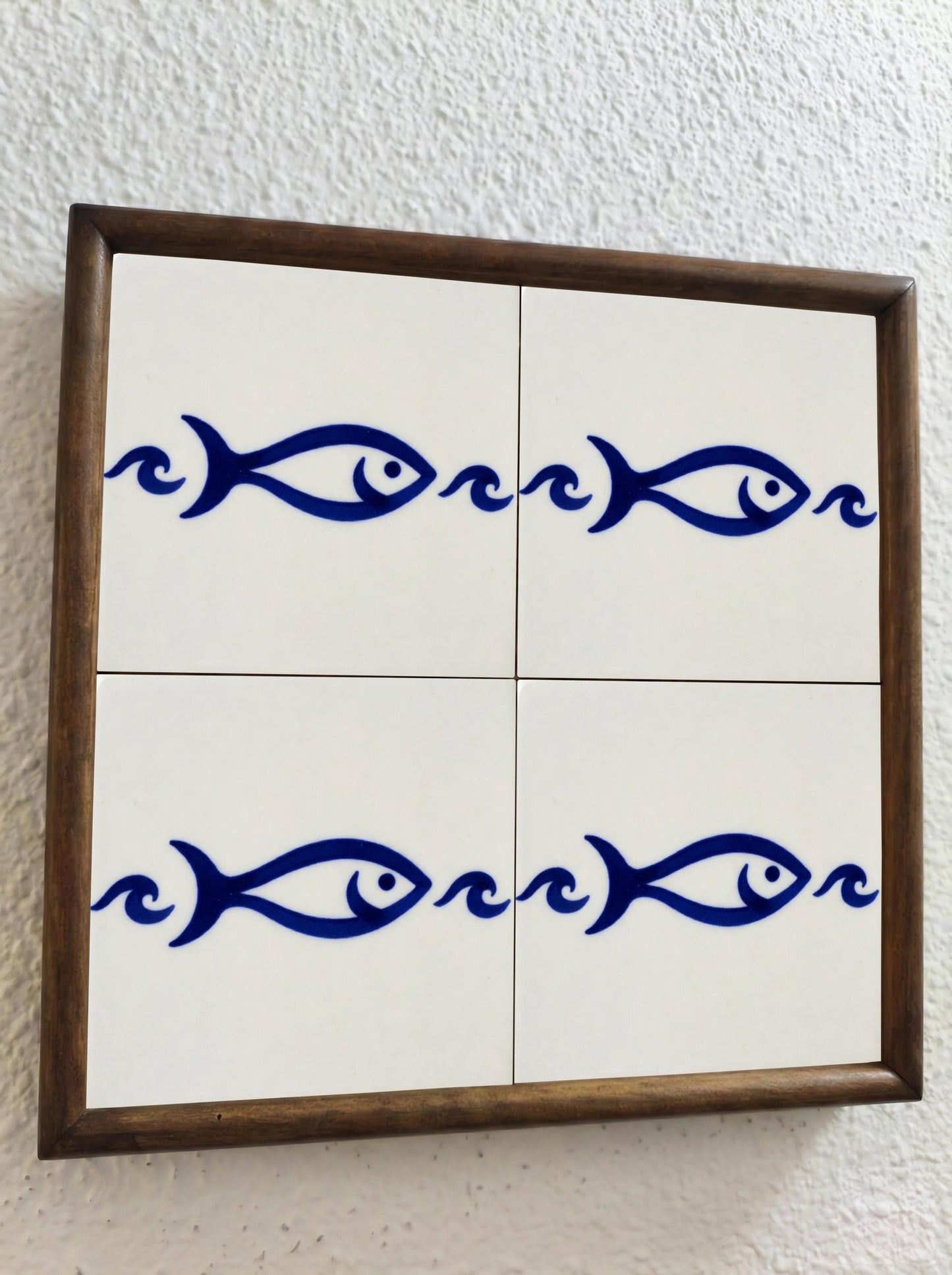 Ceramic Tile Galician Fish — Coastal Mediterranean Décor