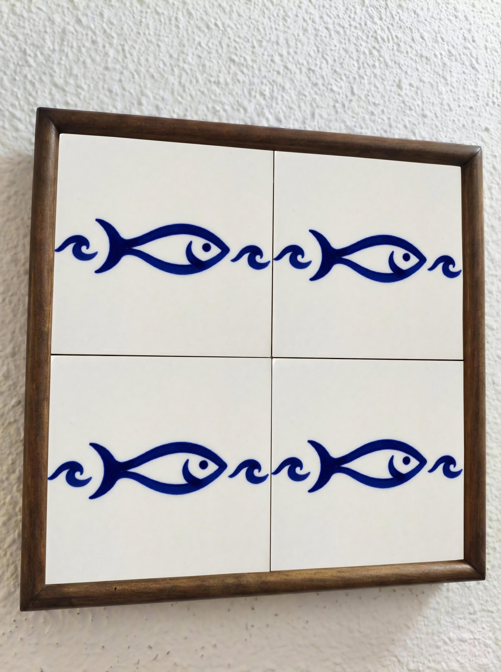 Ceramic Tile Galician Fish — Coastal Mediterranean Décor