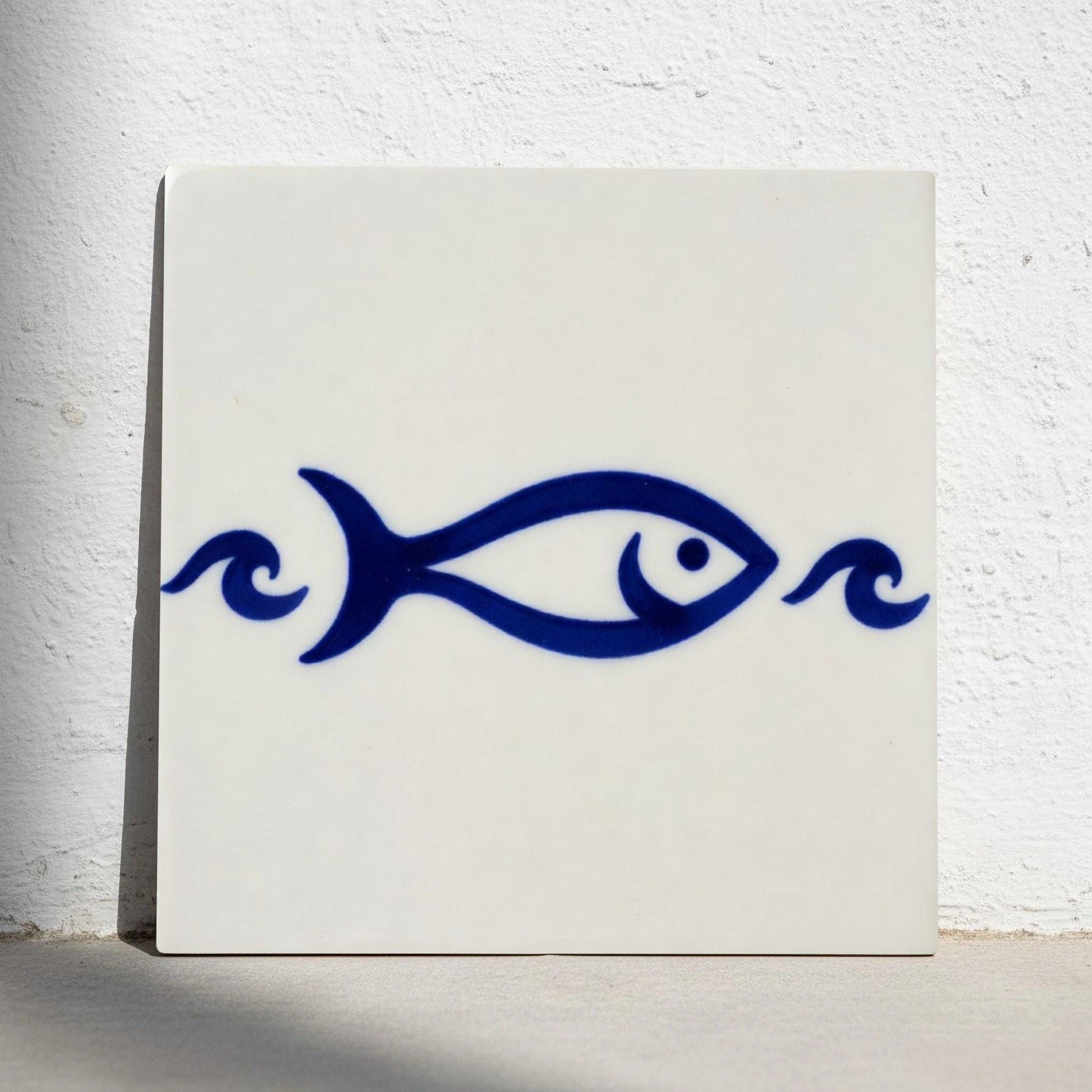 Ceramic Tile Galician Fish — Coastal Mediterranean Décor