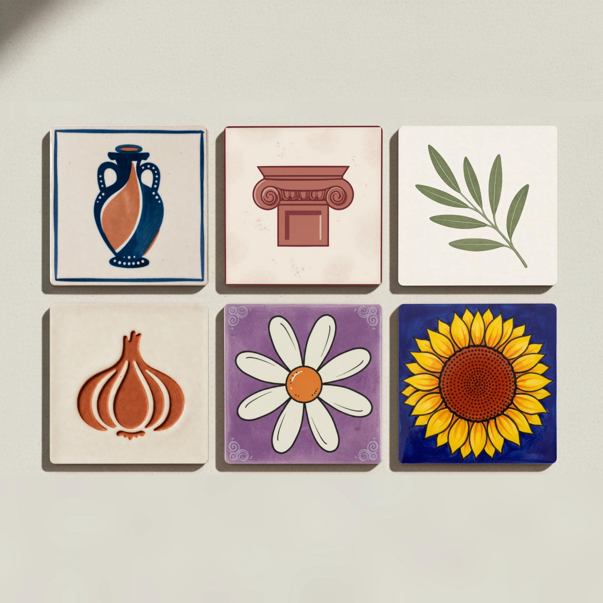 Posavasos Andaluza con azulejos mediterráneos de Málaga
