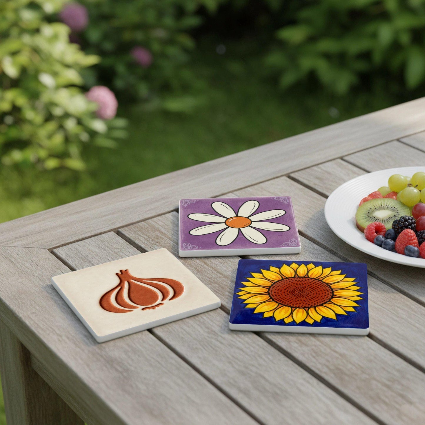 Posavasos Andaluza con azulejos mediterráneos de Málaga