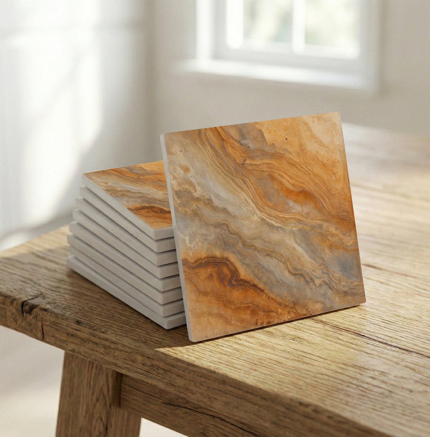 Ceramic Tile Golden Onyx Effect — Ornamental Ceramic Décor