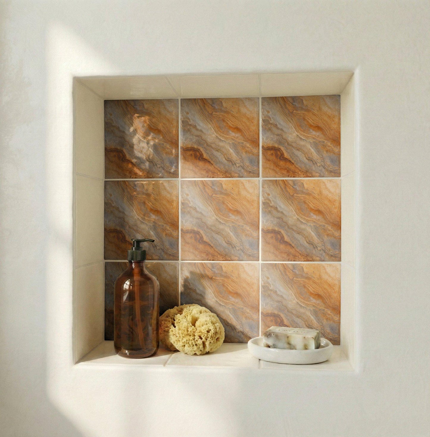 Ceramic Tile Golden Onyx Effect — Ornamental Ceramic Décor
