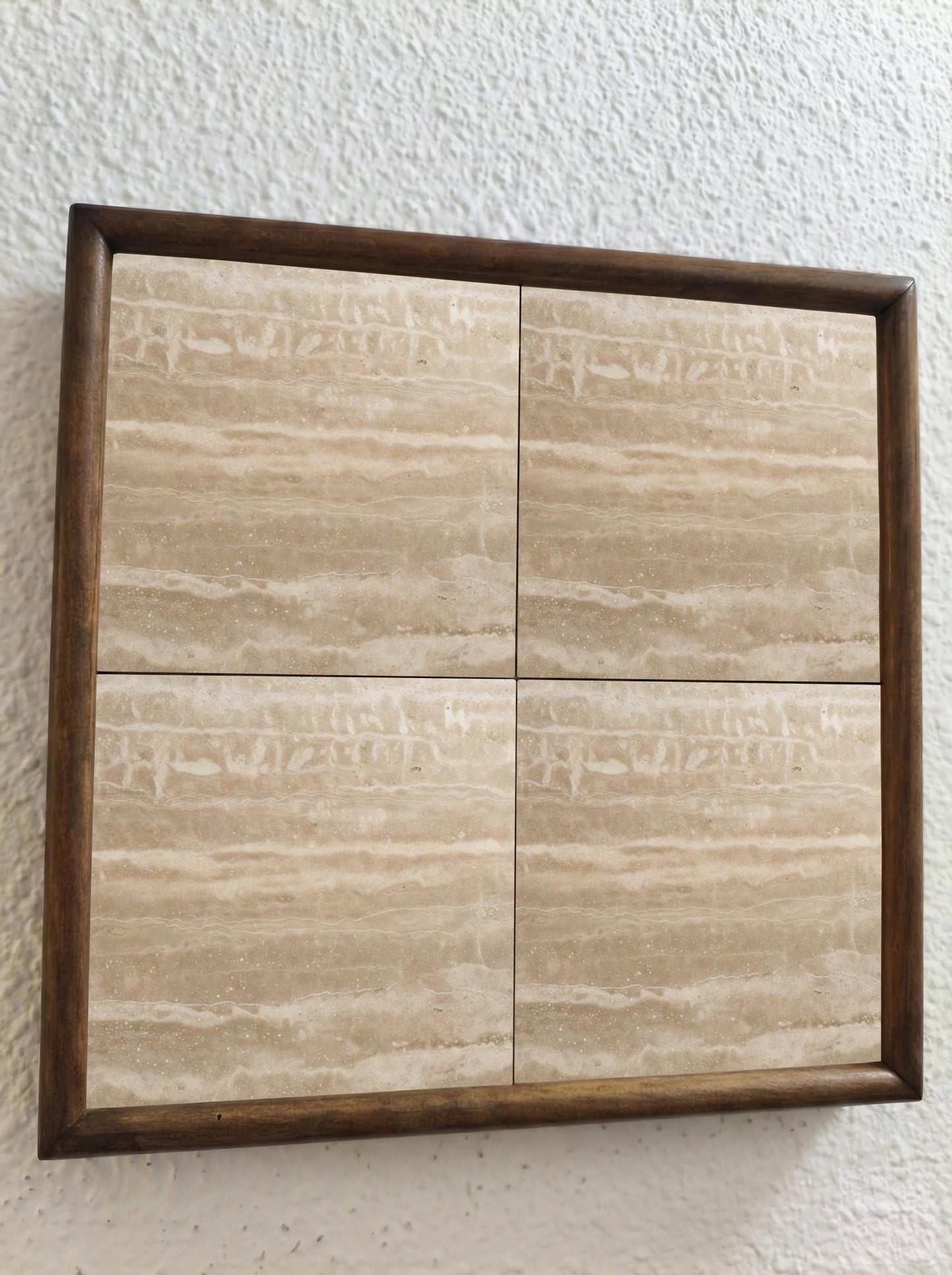 Travertin · Keramik-Wandfliese — Ornament im Vintage-Stil