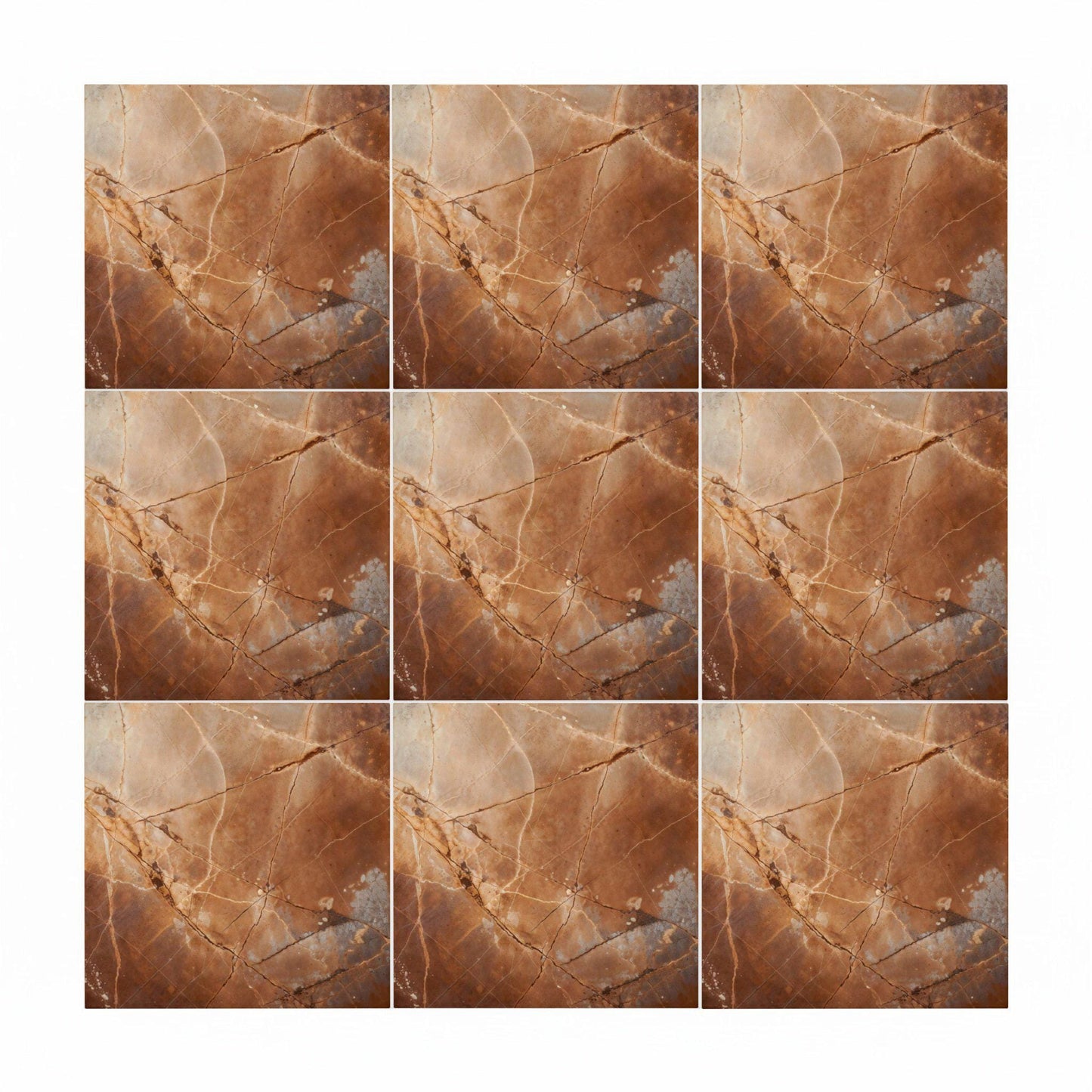 Brown Marmor — Keramikfliese, Ornament im Vintage-Stil