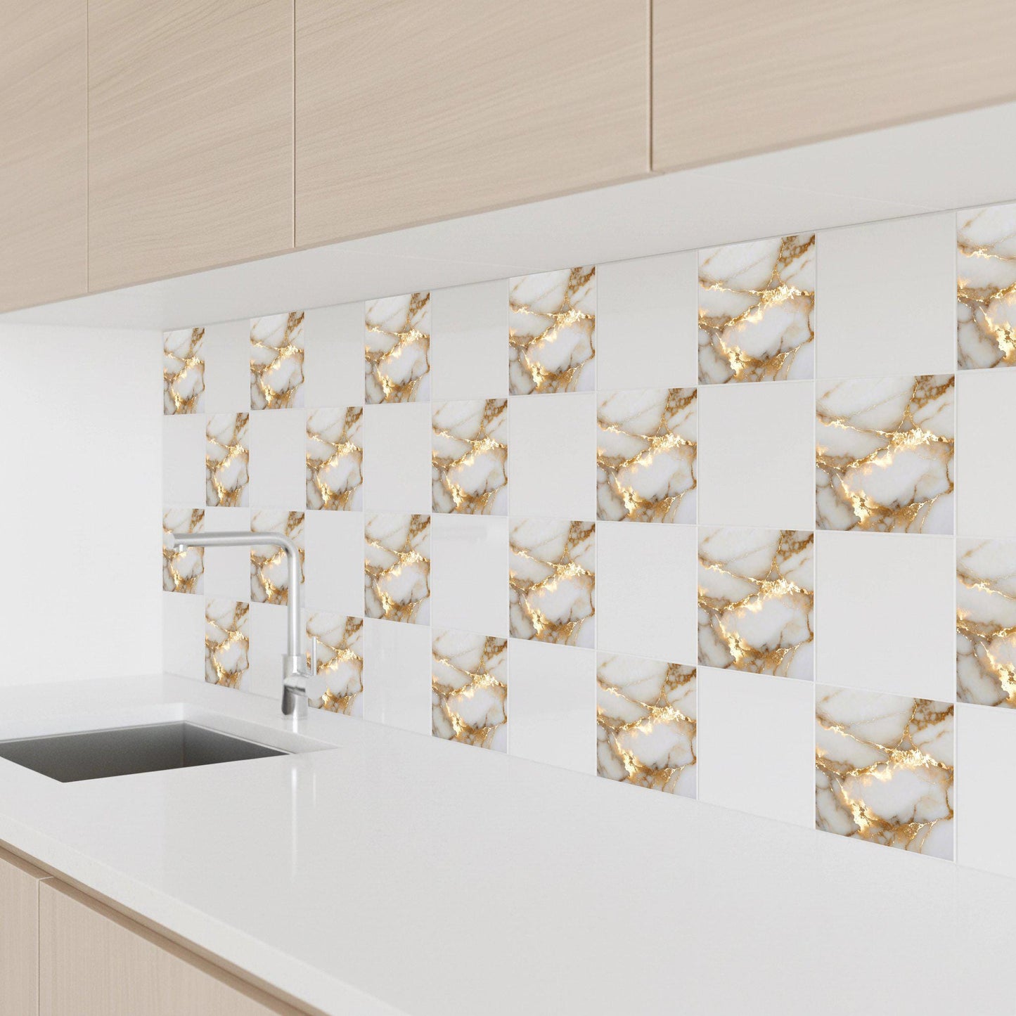 De lujo mármol · Ceramic Wall Tile — Geometric Pattern