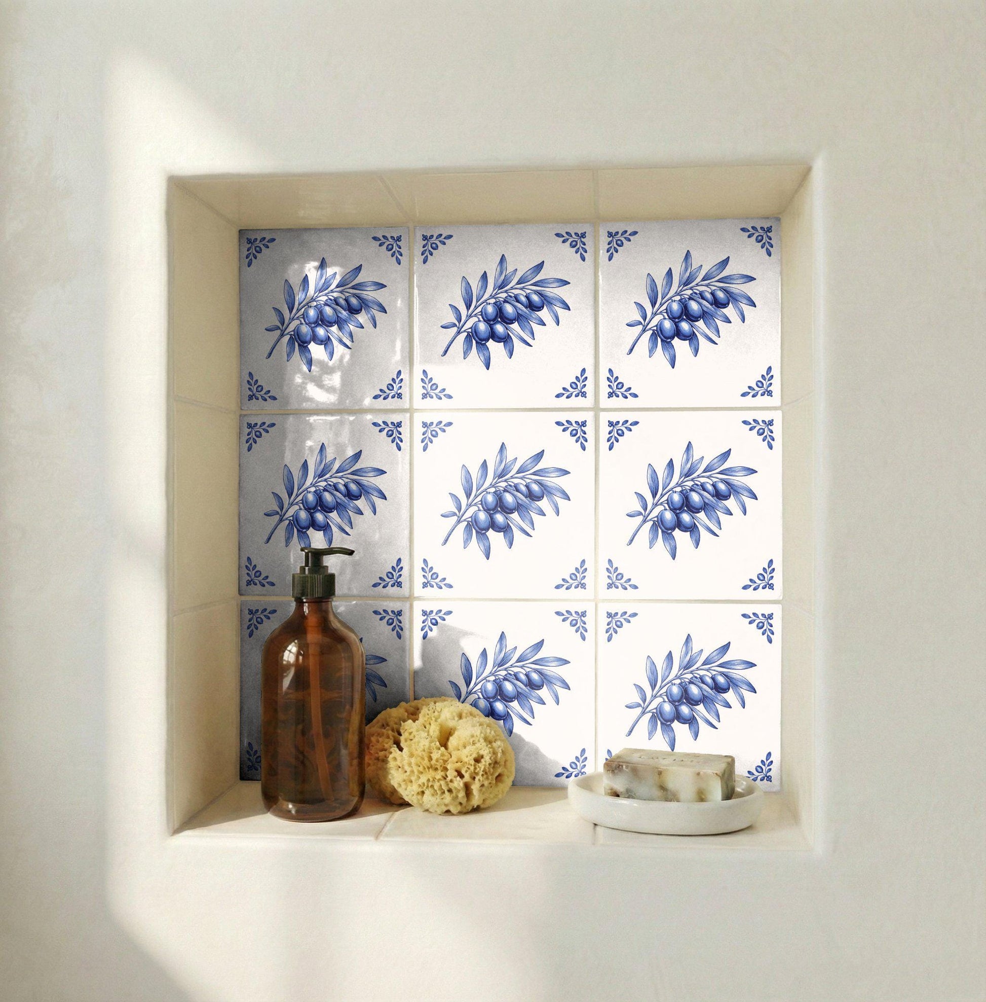 Hague Olive — Dutch Blue & White Ceramic Decorative Tile
