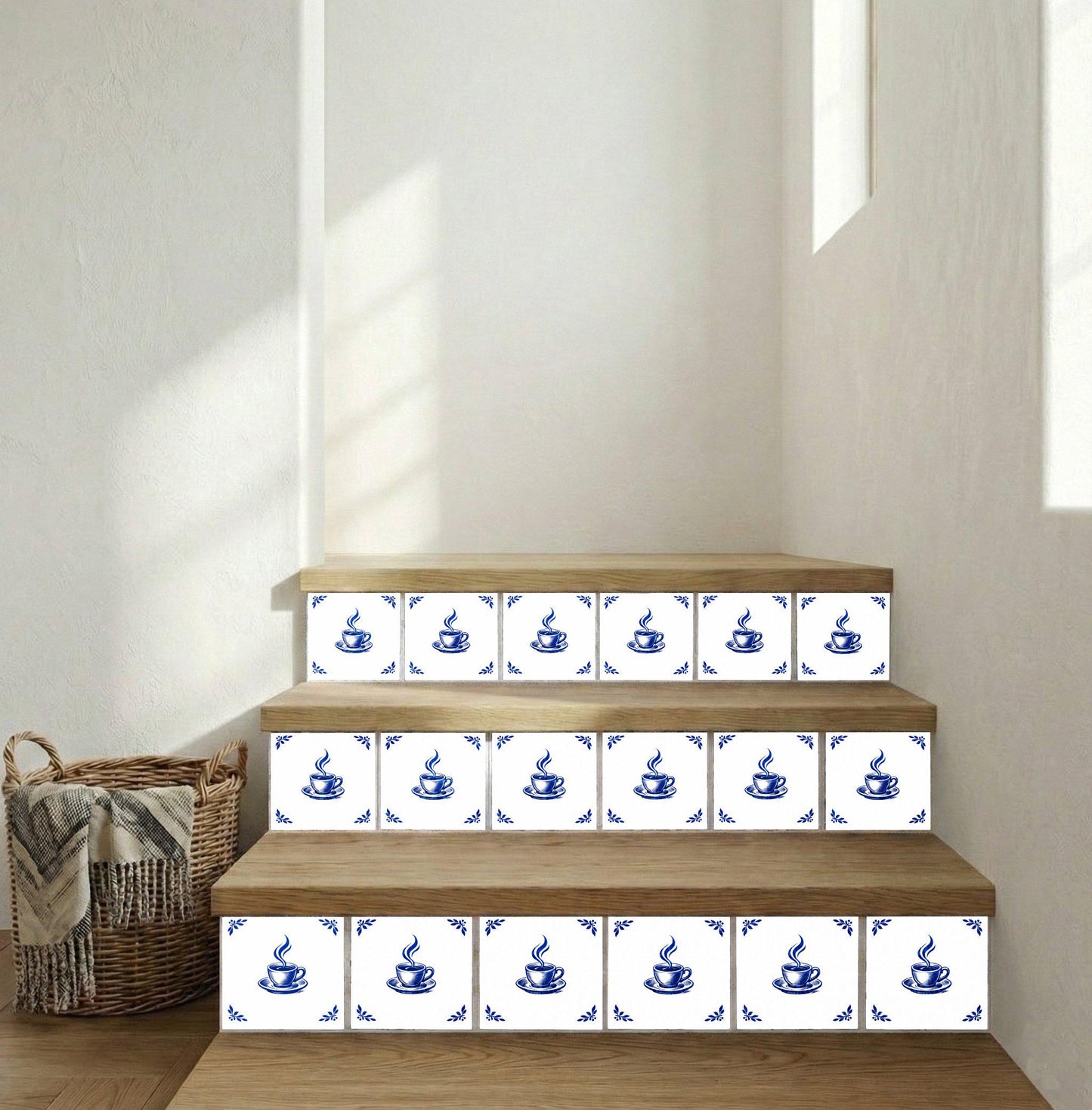 Utrecht Coffee Cup — Keramikfliese, Delftware-inspiriertes Design