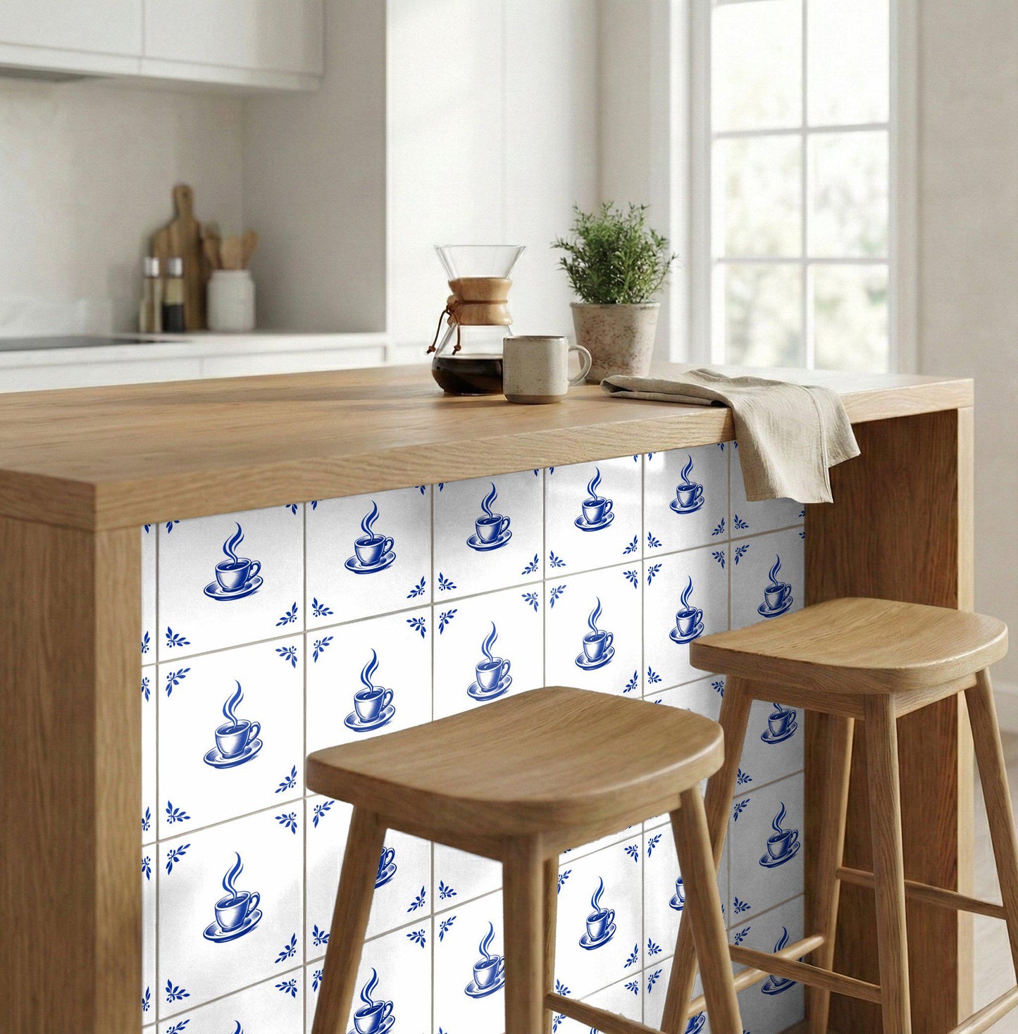 Utrecht Coffee Cup — Keramikfliese, Delftware-inspiriertes Design