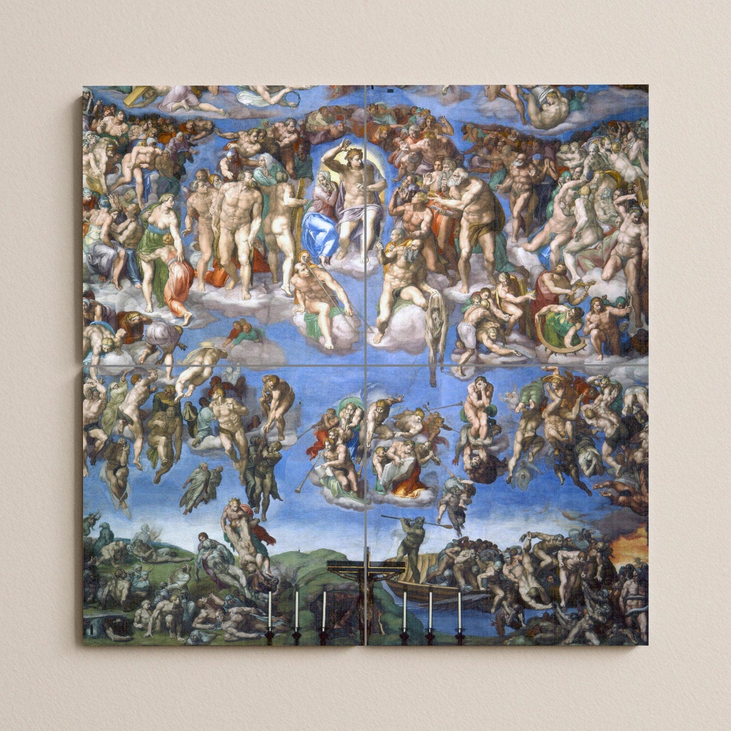 Juicio Final de Miguel Ange — Fresque Murale en Carreaux de Céramique · Fresque à Motifs Décoratifs