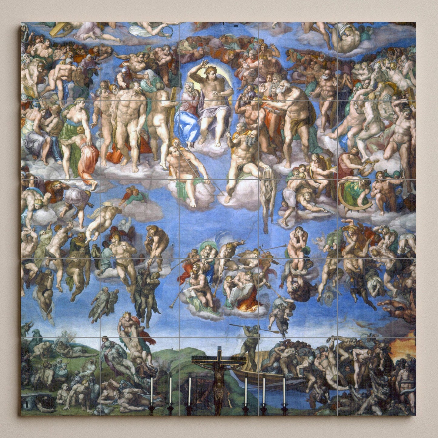 Juicio Final de Miguel Ange — Fresque Murale en Carreaux de Céramique · Fresque à Motifs Décoratifs