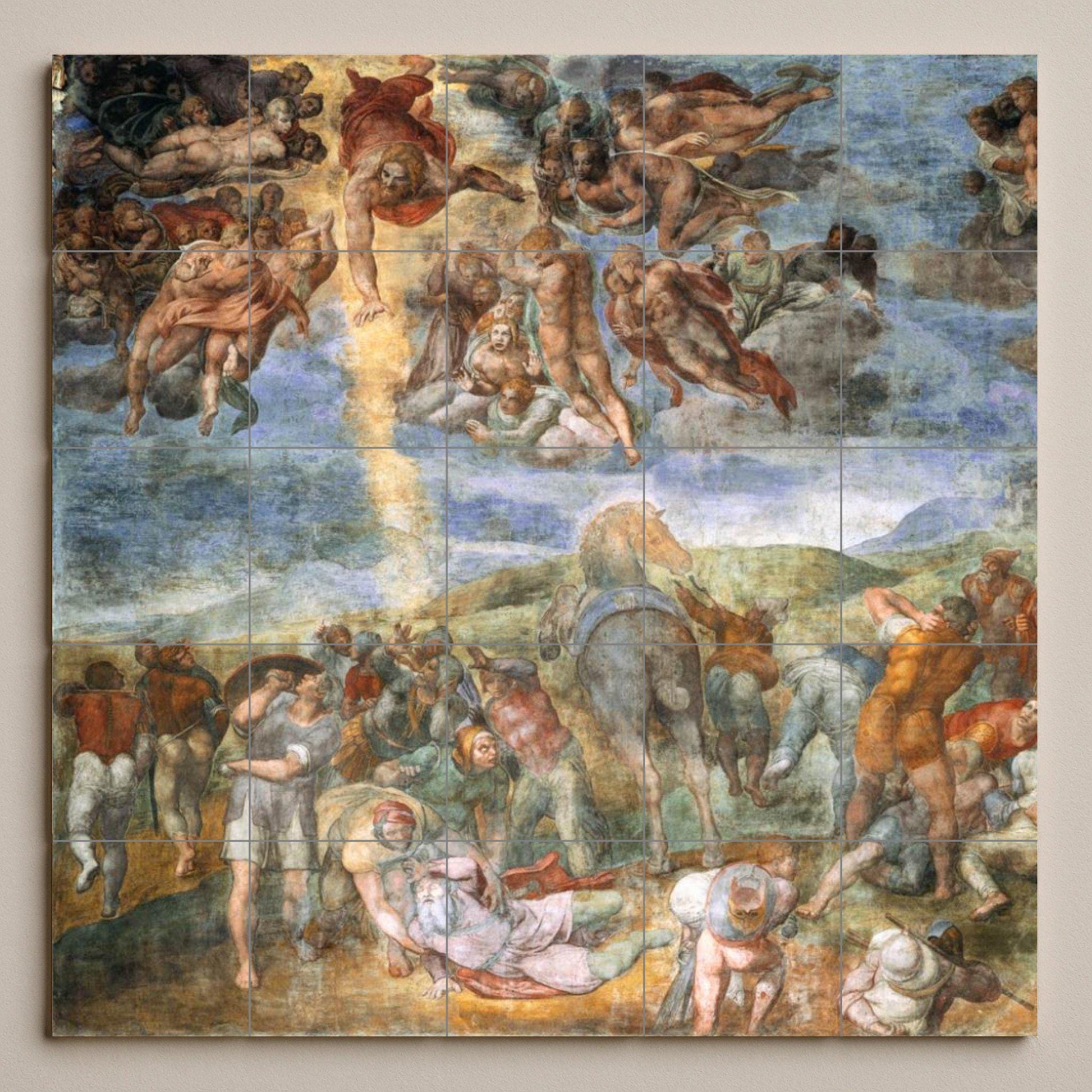 Fresque en Carrelage Conversión de San Pablo par Miguel Ange — Fresque à Motifs Décoratifs