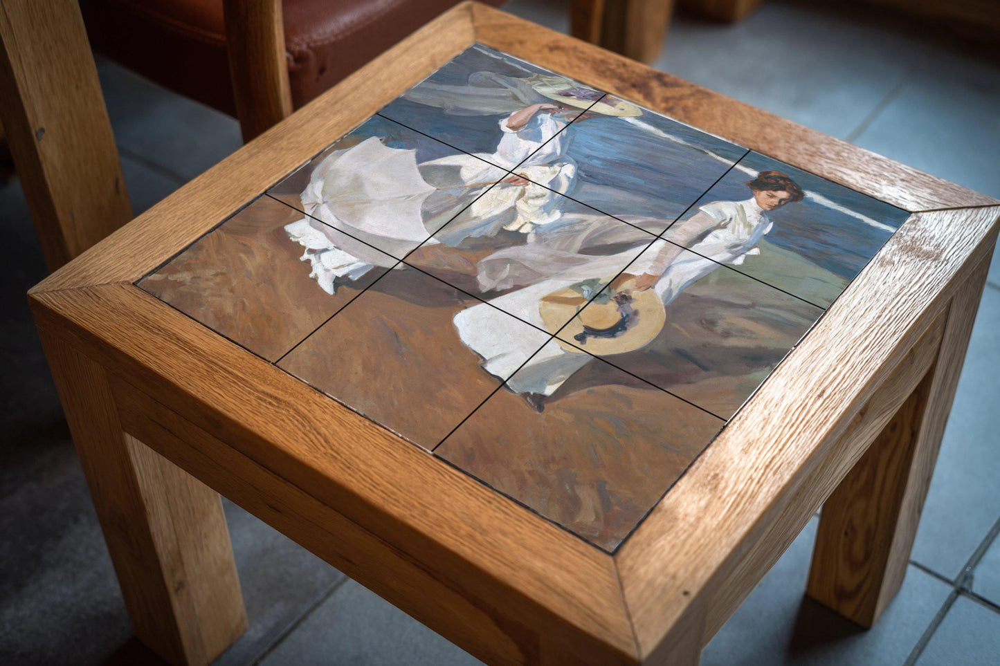 Ceramic Tile Mural: "Paseo por la orilla del mar" - Pintura — Folk & Ornamental Art