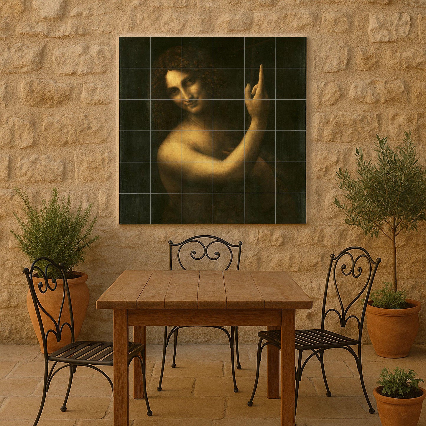 Ceramic Tile Mural: San Juan Bautista — Folk-Art Décor